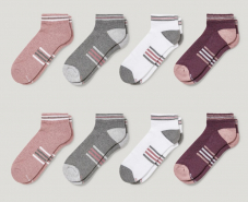 C&A: Multipack 8er – Sneakersocken in rosa-melange oder schwarz (bei Abholung)