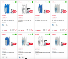 INDIANA (CH – Firma) SUP (StandUpPaddle) div. Modelle für 50 % !!