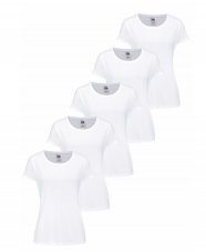 Fruit of the Loom Damen Rundhalsshirt, (5er Packung), original T. LADY-FIT bei Ackermann