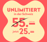 Wingo Fair Flat (Swisscom-Netz, CH alles unlimitiert, 2GB EU/UK Roaming) für CHF 25.- ohne Mindestvertragsdauer