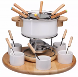 Nouvel Larissa Emaille Fondue-Set 23-teilig Weiss bei Nettoshop