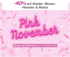 Jelmoli Shop Gutschein für 40% Rabatt auf Kleider, Blusen, Hemden & Röcke im Rahmen der Singles Week bis 12.11