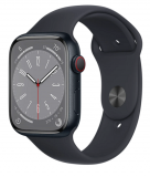 APPLE Watch Series 8 GPS (Cellular, 45mm Aluminiumgehäuse, Mitternacht) zum Bestpreis bei Revendo