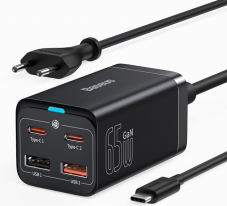 Baseus USB C Ladegerät 65W, USB C Netzteil GaN III 4 Port Desktop USB Ladestation bei AliExpress