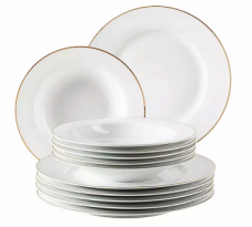 Mäser Professional Dining Tafelservice 12-teiliges Gold (Porzellan) bei Nettoshop