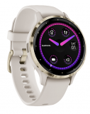 GARMIN Venu 3S GPS-Smartwatch (110-175 mm, Silikon, Elfenbein/Softgold) bei MediaMarkt