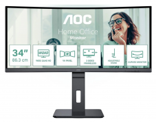 AOC CU34P3CV Office Monitor (34″, 3440 x 1440@100Hz) bei melectronics