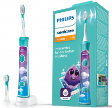 Philips Sonicare for Kids elektrische Zahnbürste + 4er-Pack Bürstenköpfe bei Amazon