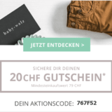 CHF 20.- Gutschein ab CHF 79.- Bestellwert bei babywalz