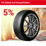 5% auf Kompletträder bei pneuexperte.ch, z.B. Winterreifen Continental 225/55 R16 95H WinterContact TS 850 P mit Alufelgen Diewe-Wheels Chinque 7,5 X 16 Pigmentsilber ET37 für 4x CHF 261.82 statt 4x CHF 275.60