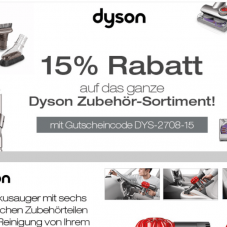 15% auf Dyson Zubehör und viele Dyson Staubsauger reduziert bei nettoshop, z.B. Dyson Cinetic Big Ball Musclehead für CHF 361.- statt CHF 599.-