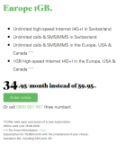 Salt Europe 1GB -> 34.95 / Monat (ohne Mindestvertagsdauer)