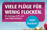 25% auf viele Flüge von Eurowings (USA ausgenommen)