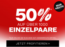 Dosenbach: 50% Rabatt auf über 1000 Einzelpaare (nur heute) – einige Sneakers unter 10.-