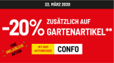 20% Rabatt auf Gartenartikel + Gratis Postversand bei Conforama (MBW CHF 30.-)