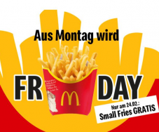 Gratis Small Fries bei McDonalds