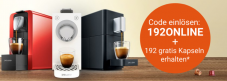 Delizio: 192 Kaffeekapseln geschenkt beim Kauf einer Compact One II Kapselmaschine