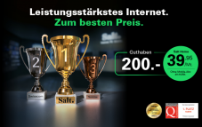 Salt Fiber (10Gbit/s + TV) bei Alao mit insgesamt CHF 235.- Cashback / Willkommenbonus inkl. gratis Aktivierung