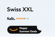 Salt Swiss XXL für CHF 23.95/Monat (CH unlimitiert, 4GB Roaming Daten, 100 Min./Mt. Roaming-Anrufe, CHF 75.- Shopping-Gutschein)