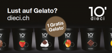 Dieci Gutschein für ein gratis Gelato ab 30 Franken Bestellwert