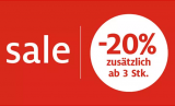 Sale bei Manor – Bis zu 70% Rabatt & 20% Extrarabatt beim Kauf von 3 reduzierten Modeartikeln