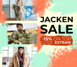 15% Extra auf Jacken (sogar Sale Artikel) bei Blue Tomato