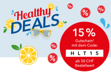 15 % ab CHF 50.- ShopApotheke (bis 09.05.)