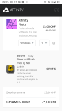 Affinity Photo für CHF 25.- mit Gutschein