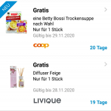 GRATIS Produkte in der Supercard App (Coop)