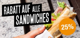 25% auf Sandwich bei migrolino