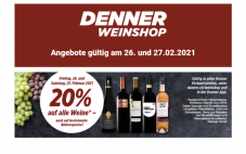 Denner: 20% auf alle Weine*