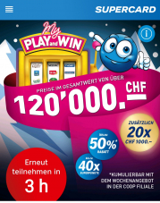 Play and win in der Supercard-App von Coop