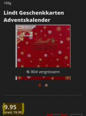 Adventskalender 50% bei Coop