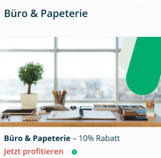 10% auf das ganze Sortiment Büro & Papeterie