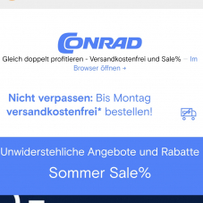 Conrad: Dieses Wochenende versandkostenfrei bestellen