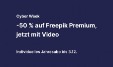 50% auf Freepik Premium