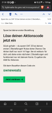 Uber Eats 25 Franken Rabatt