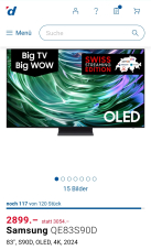 Samsung OLED 83″ für CHF 2’899.- // MediaMarkt mit 5 Jahren Garantie für 2999