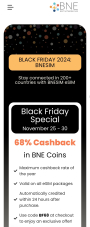 BNE eSim Cashback 68%