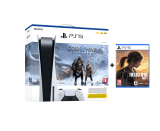 PlayStation 5 + God of War Ragnarök + The Last of Us Part I Bundle – Spielekonsole – Weiss/Schwarz