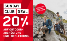 Nur heute – Ochsner Sport Sunday Club Deal – 20% Rabatt auf Outdoor-Ausrüstung und Bekleidung