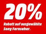 20% auf ausgewählte SONY TVs bei MediaMarkt