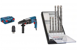 Bosch Professional Bohrhammer GBH in L-BOXX) +1x SDS- 1xBohrfutter+ Beton Hammerbohrer-Set 5tlg. SDS-plus