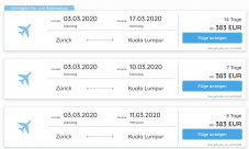 Zürich – Kuala Lumpur und zurück inkl. Gepäck für EUR 383