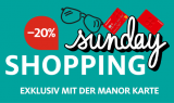 Manor Sunday Shopping – 20% Rabatt auf ausgewählte Kategorien mit der Manor Karte, nur heute