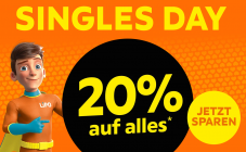 LIPO Singles Day – Nur bis 12.11. 20% Rabatt auf viele Möbel, z.B. elektrisch verstellbares Boxspringbett, diverse Sofas etc.