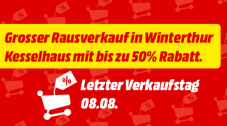 Info: Rausverkauf im Mediamarkt Kesselhaus Winterthur (-50% versprochenen Rabatt)