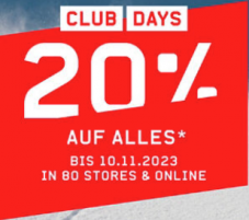 Ochsner Sport CLUB DAYS 20% auf alles