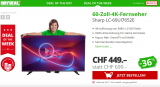 Sharp LC-60UI7652E 60-Zoll-4K-Fernseher als Deal der Woche bei Daydeal für CHF 449.-