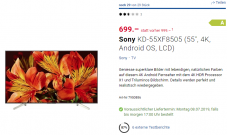 SONY Bravia KD-55XF8505 neuer Tiefstpreis